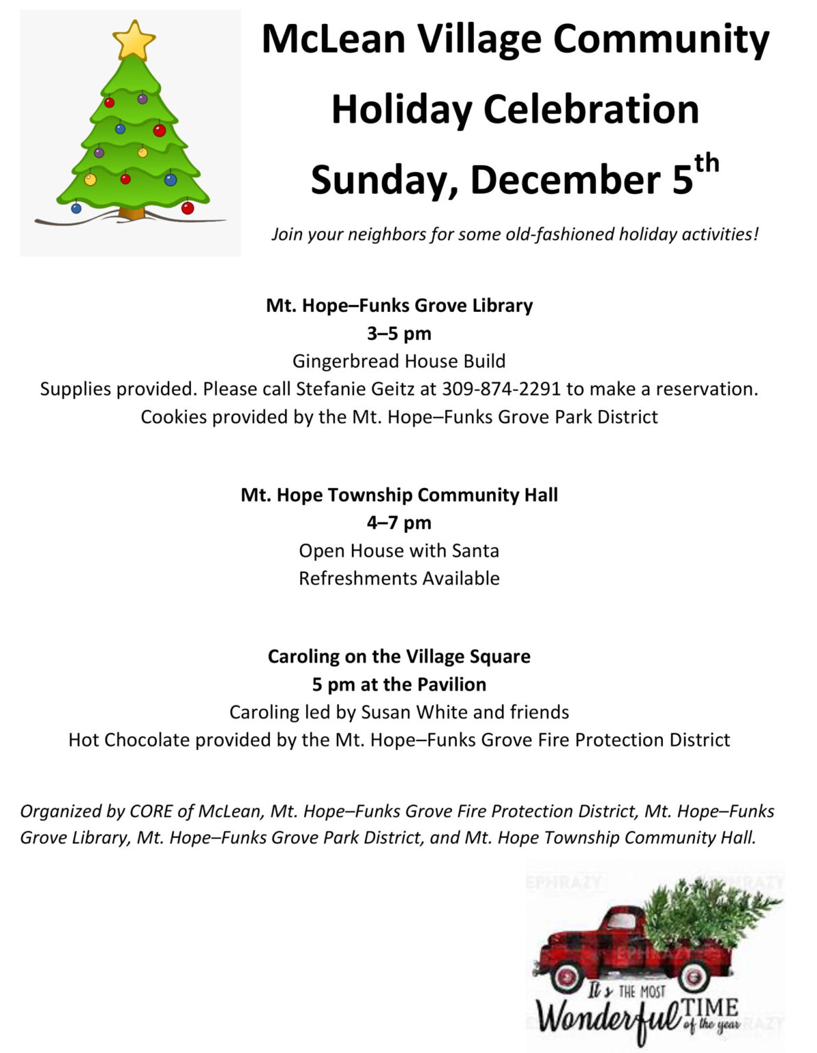 Village of McLean Community Holiday Celebration WLCN 96.3 FM